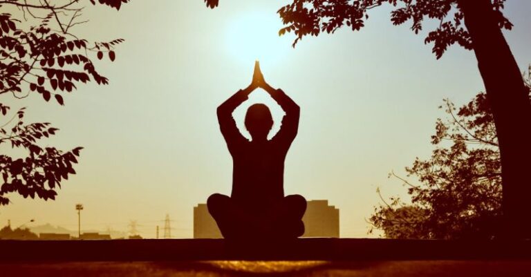 Meditation - Silhouette of Man at Daytime