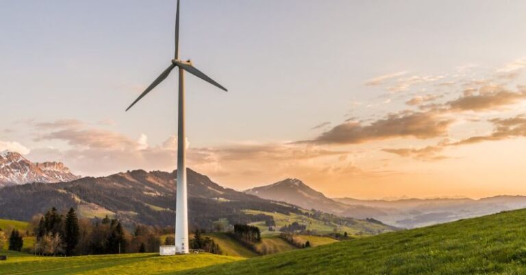 Renewable Energy - White Windmill